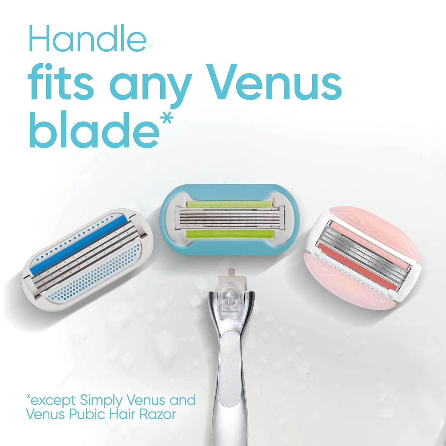 Gillette Venus Platinum Extra Smooth Metal Handle Women's Razor Handle + 4 Blade Refills, Pivoting Head and Ribbon of Moisture Platinum Handle + 4 Refills