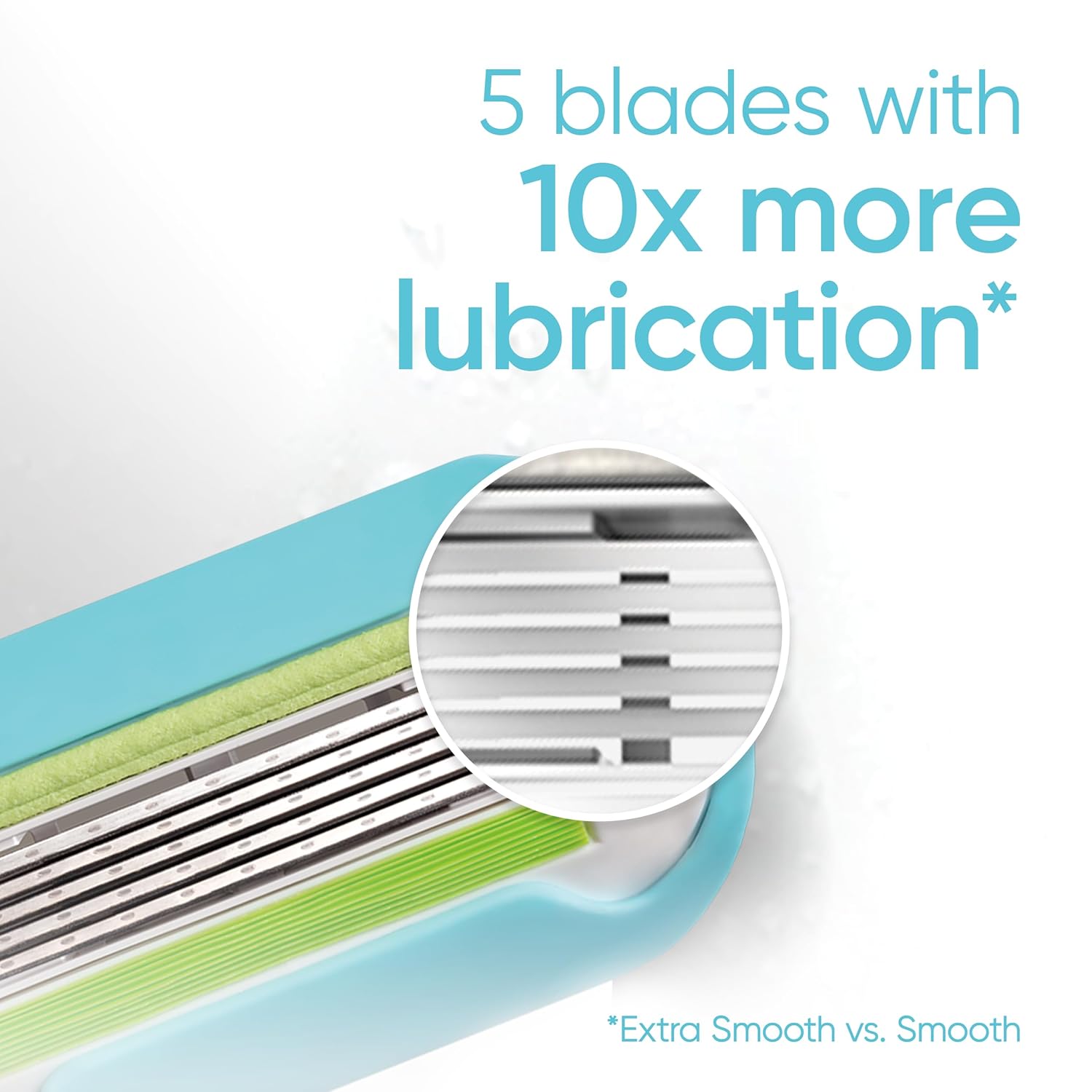 Gillette Venus Platinum Extra Smooth Metal Handle Women's Razor Handle + 4 Blade Refills, Pivoting Head and Ribbon of Moisture Platinum Handle + 4 Refills