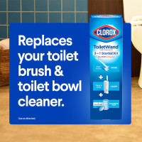 Clorox ToiletWand Toilet Cleaning Kit, ToiletWand, Caddy and 6 Refills, Pack of 6 (Pack May Vary) 6 Count (Pack of 1)