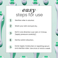 Derma Roller Microneedling Roller for Face - Includes Free Storage Case (Pack of 1) Unisex White