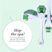 Derma Roller Microneedling Roller for Face - Includes Free Storage Case (Pack of 1) Unisex White