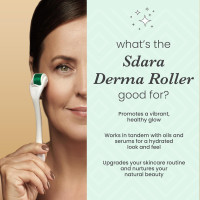 Derma Roller Microneedling Roller for Face - Includes Free Storage Case (Pack of 1) Unisex White