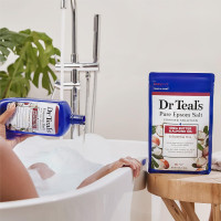 Dr Teal's Epsom Salt Magnesium Soak, Soften & Moisturize with Shea Butter & Almond Oil, 3 lbs almond 48 Ounce (Pack of 1)