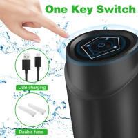 5 Gallon Electric Drinking Portable Water Dispenser, Universal USB Charging Water Bottle Pump For 2-5 Gallon With 2 Silicone Black