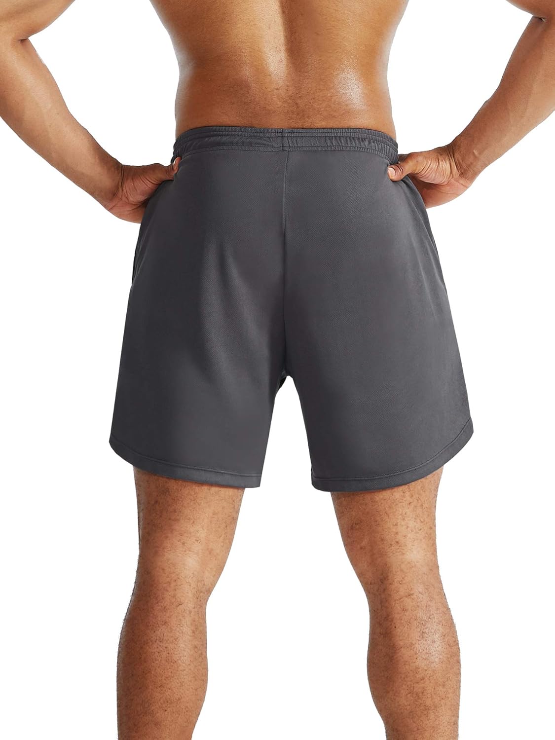 NELEUS Men's 2 in 1 Running Shorts with Liner,Dry Fit Workout Shorts with Pockets Large 6070 Black/Grey,2 Pack