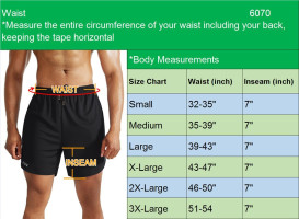 NELEUS Men's 2 in 1 Running Shorts with Liner,Dry Fit Workout Shorts with Pockets Large 6070 Black/Grey,2 Pack