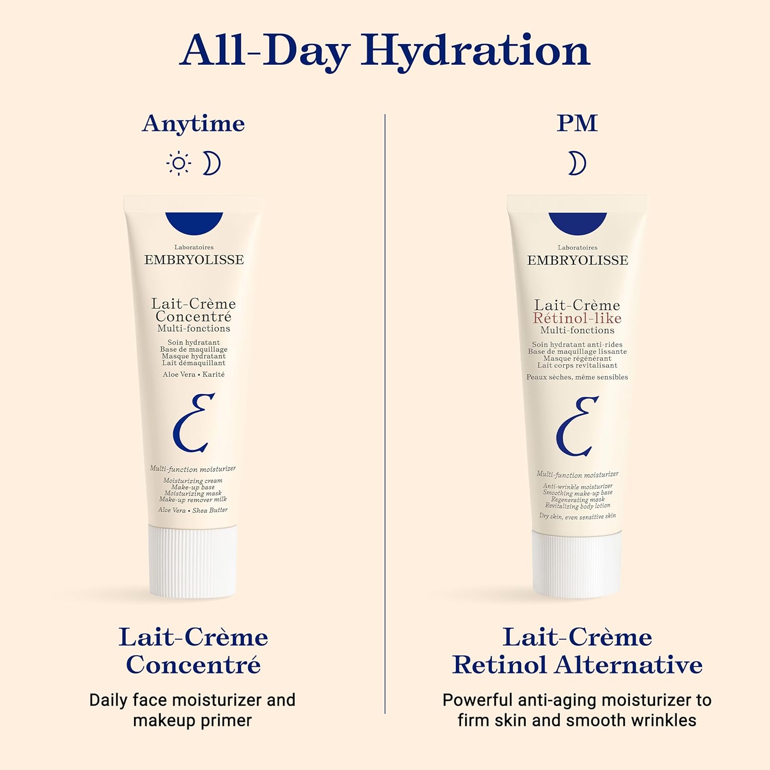 Embryolisse Lait-Crème Concentré, Multifunction Daily Moisturizer, Primer, and Makeup Remover, Suitable for All Skin Types. French Face Cream With Shea Butter & Aloe Vera 1.01 Fl Oz (Pack of 1)