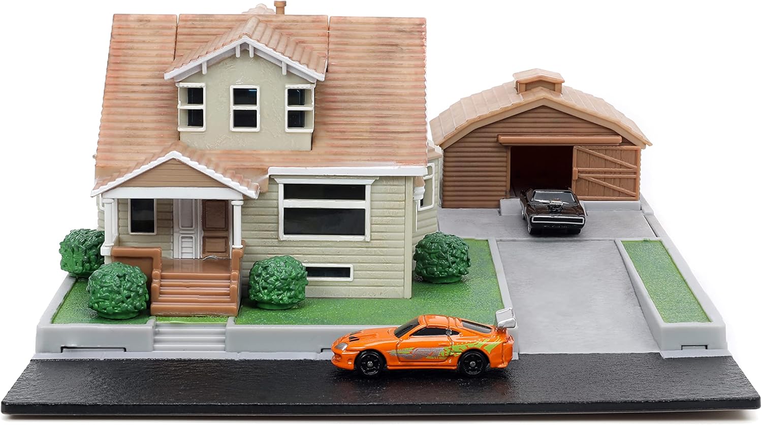 Fast & Furious Nano Hollywood Rides Dom Toretto's House Display Diorama with Two 1.65