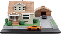 Fast & Furious Nano Hollywood Rides Dom Toretto's House Display Diorama with Two 1.65