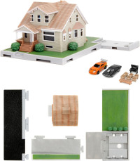 Fast & Furious Nano Hollywood Rides Dom Toretto's House Display Diorama with Two 1.65