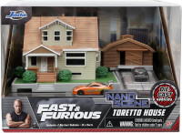 Fast & Furious Nano Hollywood Rides Dom Toretto's House Display Diorama with Two 1.65