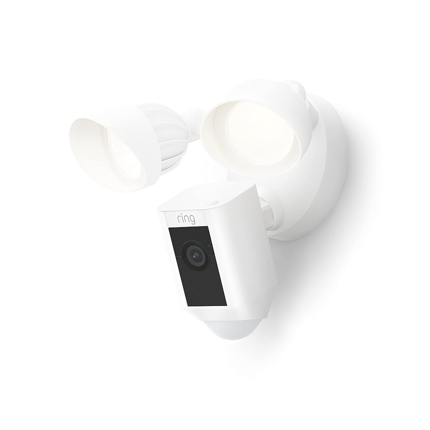 Ring Floodlight Cam Wired Plus — Outdoor home or business security with motion-activated 1080p HD video and floodlights, (2021 release) White White 1 Camera Floodlight Cam Wired Plus Only