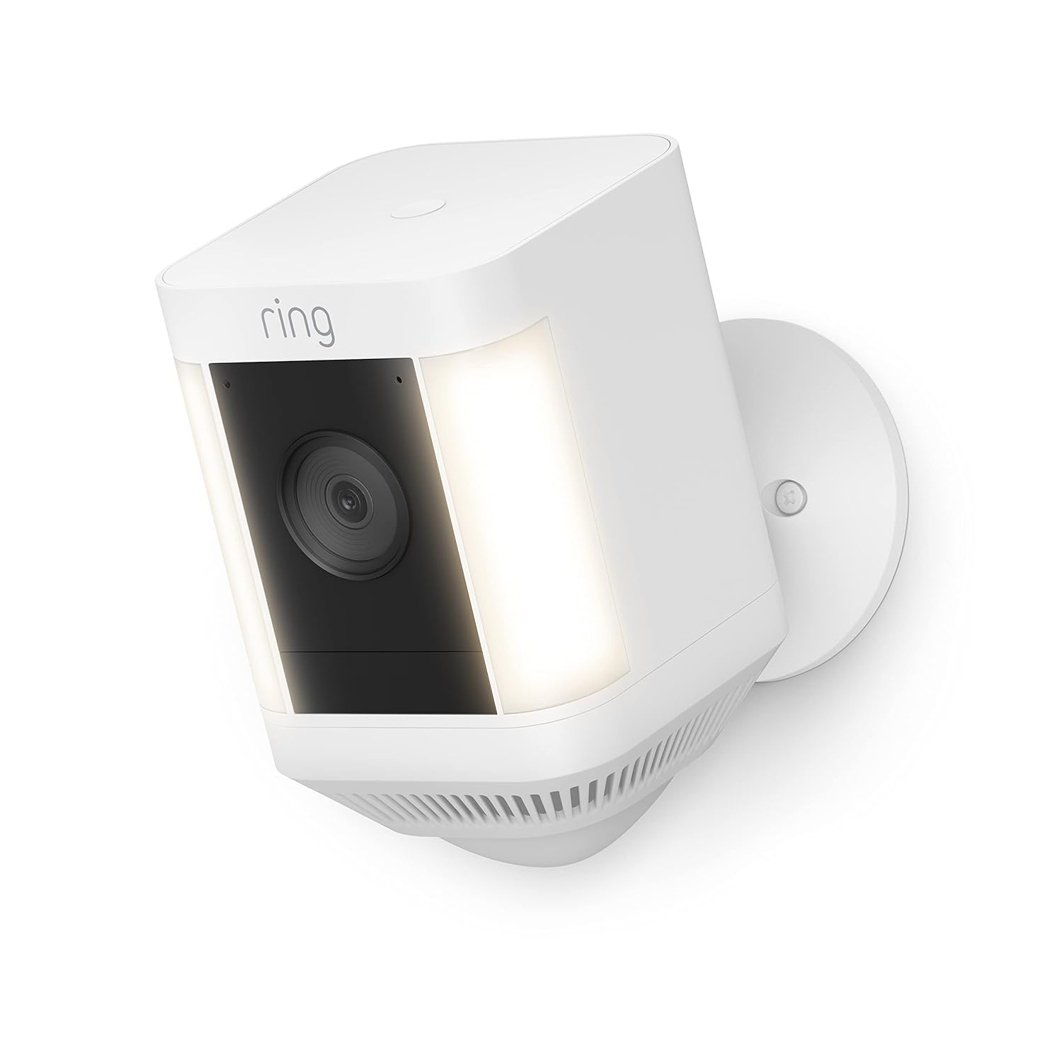 Ring Spotlight Cam Plus, Battery | Home or business security with HD video, Two-Way Talk, Color Night Vision, and Security Siren (2022 release) - White White 1 Camera Battery