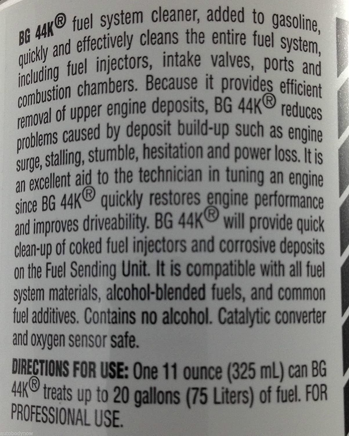 BG 44K Fuel System Cleaner Power Enhancer 11oz.