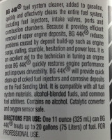 BG 44K Fuel System Cleaner Power Enhancer 11oz.