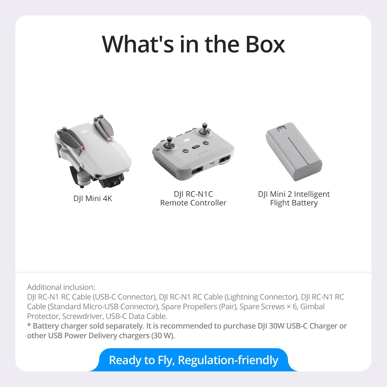DJI Mini 4K, Drone with 4K UHD Camera for Adults, Under 249 g, 3-Axis Gimbal Stabilization, 10km Video Transmission, Auto Return, Wind Resistance, 1 Battery for 31-Min Max Flight Time, Intelligent Flight Mini 4K (31-min)