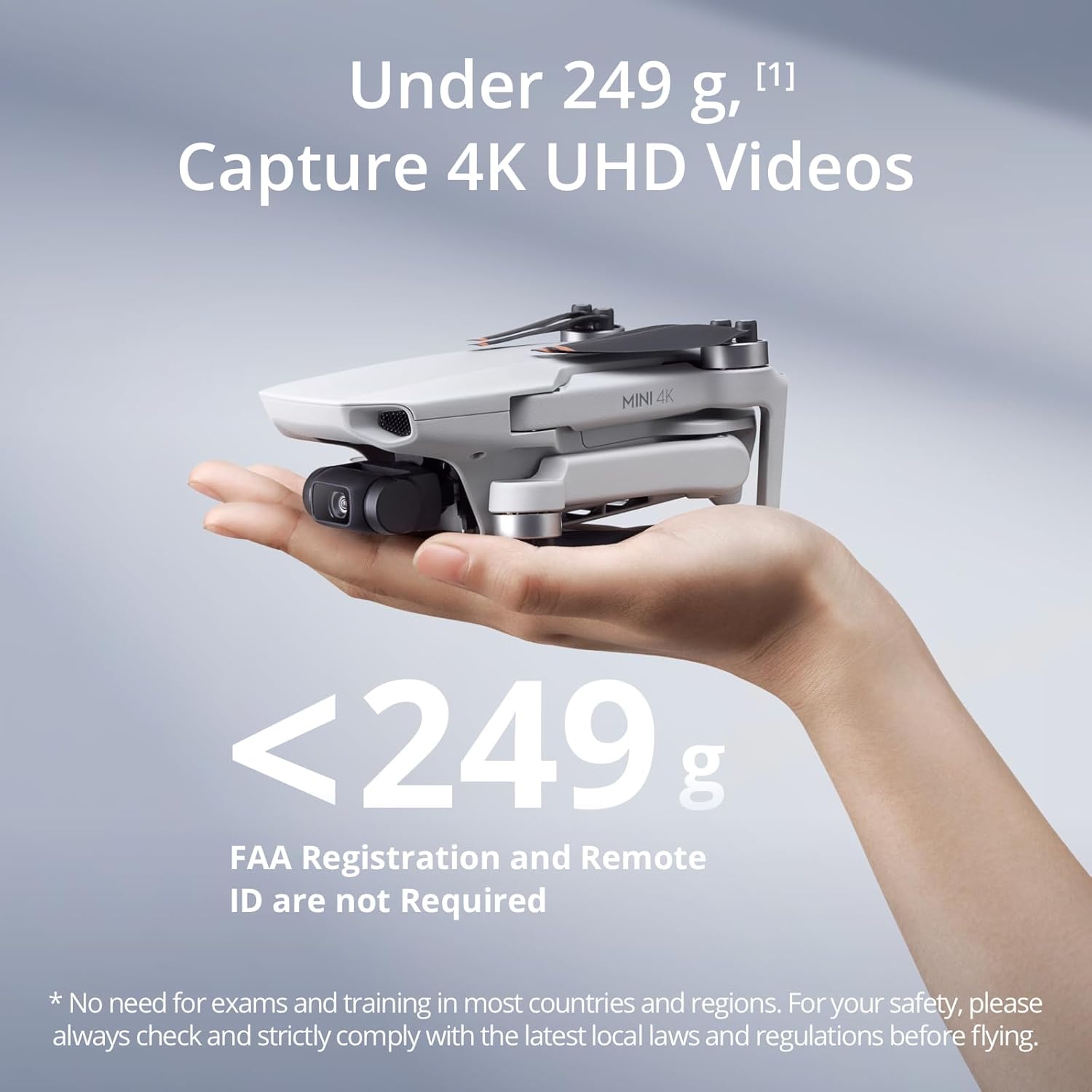 DJI Mini 4K, Drone with 4K UHD Camera for Adults, Under 249 g, 3-Axis Gimbal Stabilization, 10km Video Transmission, Auto Return, Wind Resistance, 1 Battery for 31-Min Max Flight Time, Intelligent Flight Mini 4K (31-min)