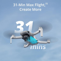 DJI Mini 4K, Drone with 4K UHD Camera for Adults, Under 249 g, 3-Axis Gimbal Stabilization, 10km Video Transmission, Auto Return, Wind Resistance, 1 Battery for 31-Min Max Flight Time, Intelligent Flight Mini 4K (31-min)