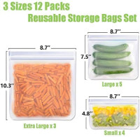 ISTAD Plastic Bag, black and yellow, Pack of 60, Comprises: 30 bags (0.4 l) and 30 bags (1 l), Can be used over and over again since it can be re-sealed. 1 60 Bags - Red Seal