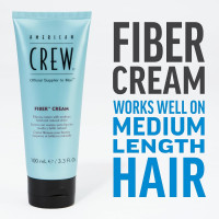 American Crew Men's Fiber Cream, Like Hair Gel with Medium Hold & Natural Shine, 3.3 Fl Oz