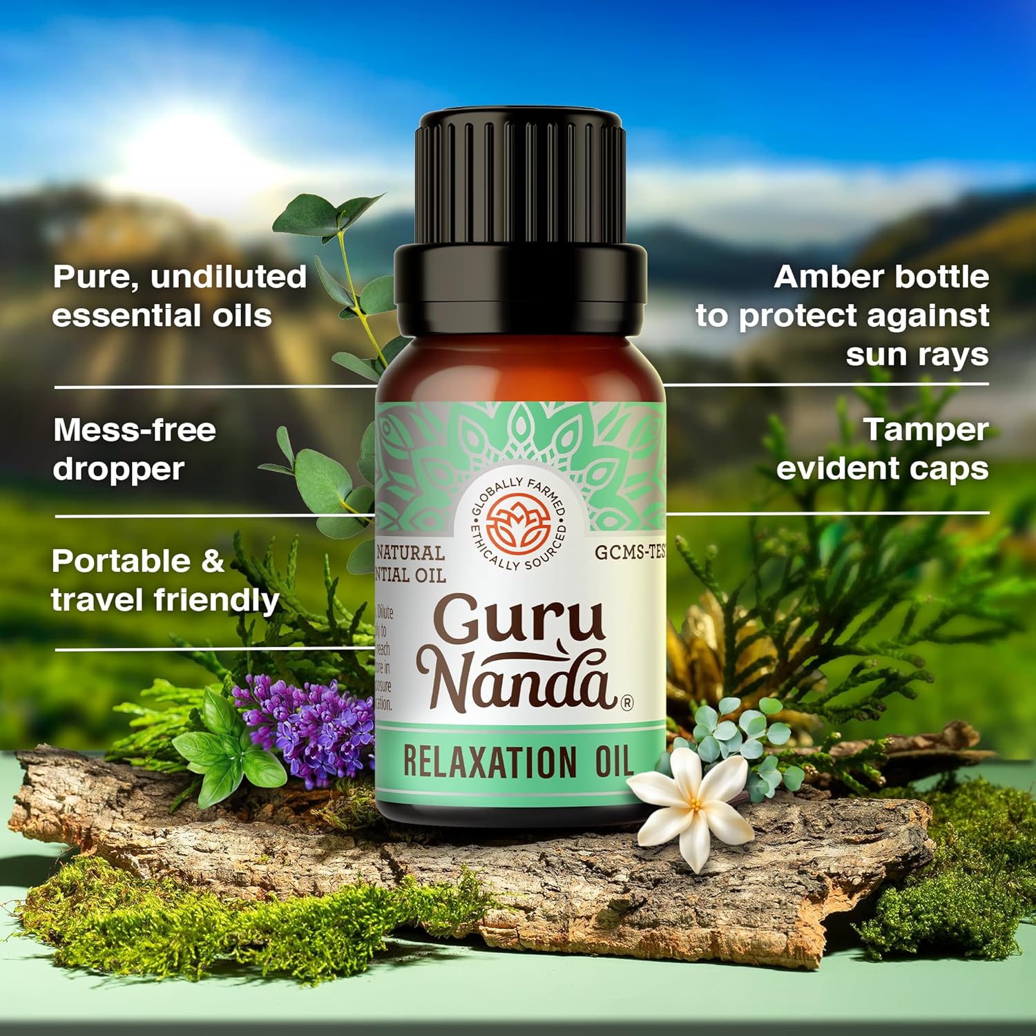 GuruNanda Essential Oil Blends (Set of 6) - Natural Essential Oil Set, Aromatherapy Oil Blends for Diffusers - Breathe Easy, Tranquility, Harmony, Calming Sleep, Relaxation & Thrive Blends EO - 6 Pack Set of 6