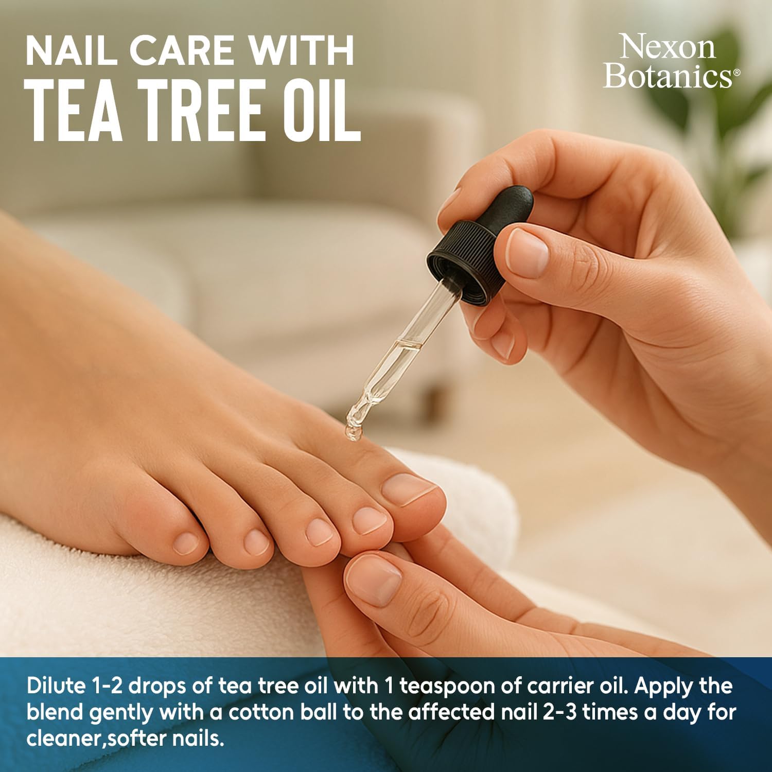 Organic Tea Tree Oil 30 ml - Pure, Natural Melaleuca Alternifolia Essential Oil for Skin, Face, Scalp, Aromatherapy & Diffusers - Nexon Botanics
