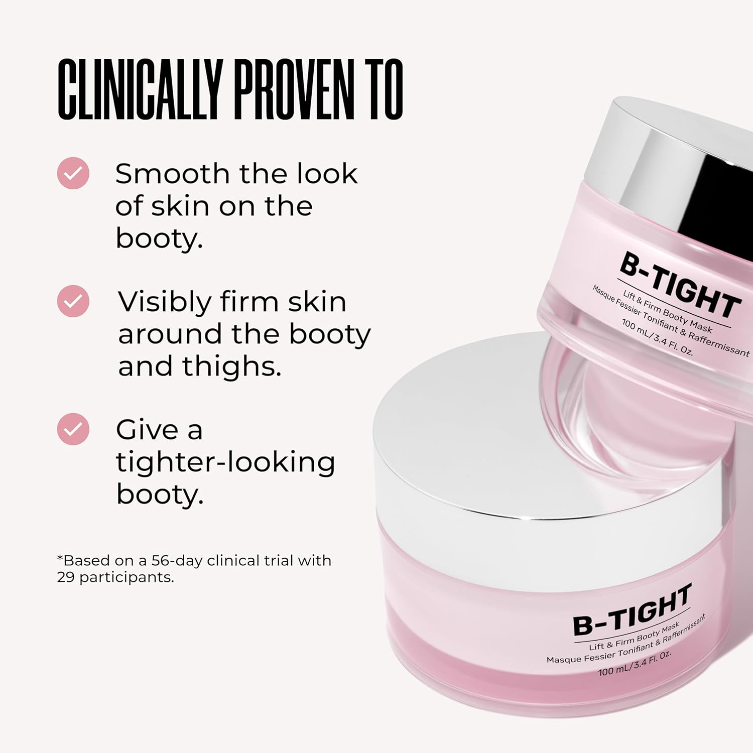 MAËLYS Cosmetics B-TIGHT Leave-On Cellulite Mask - Reduces The Appearance Of Cellulite - Visibly Tightens The Skin In The Butt Area 2 Pack