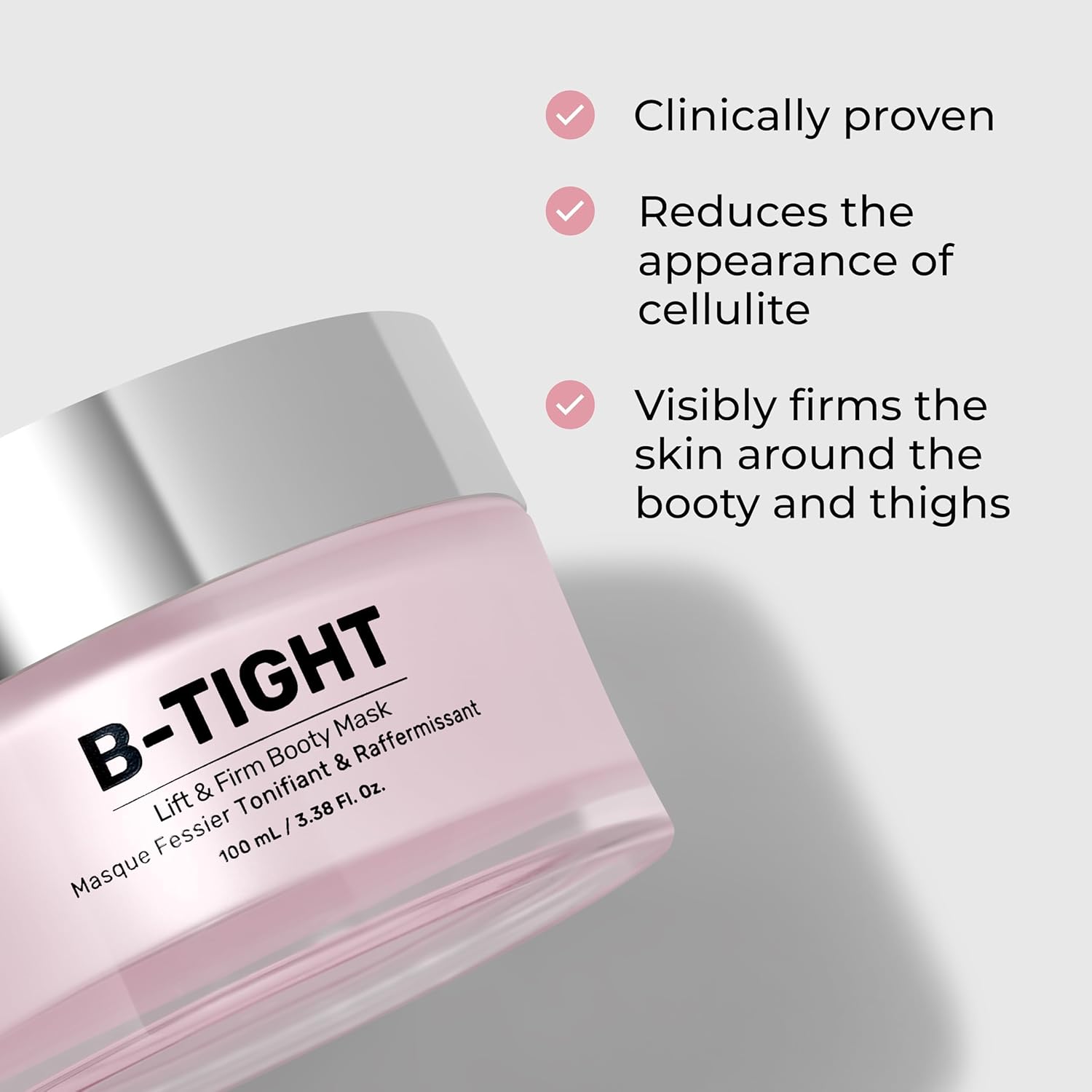 MAËLYS Cosmetics B-TIGHT Leave-On Cellulite Mask - Reduces The Appearance Of Cellulite - Visibly Tightens The Skin In The Butt Area 2 Pack
