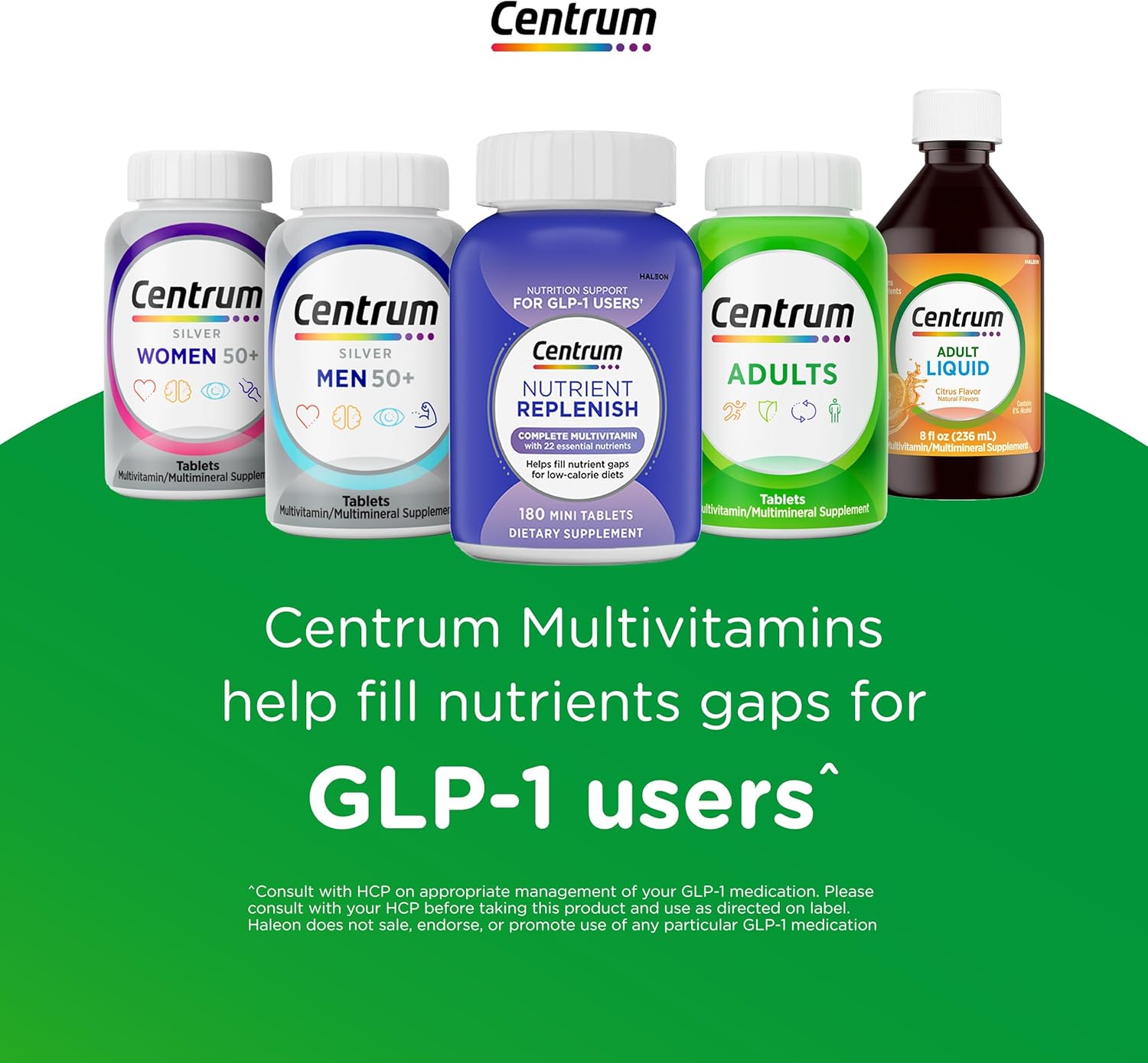 Centrum Minis Silver Women's Multivitamin for Women 50 Plus, Multimineral Supplement with Vitamin D3, B Vitamins, Non-GMO Ingredients, Supports Memory and Cognition in Older Adults - 280 Ct