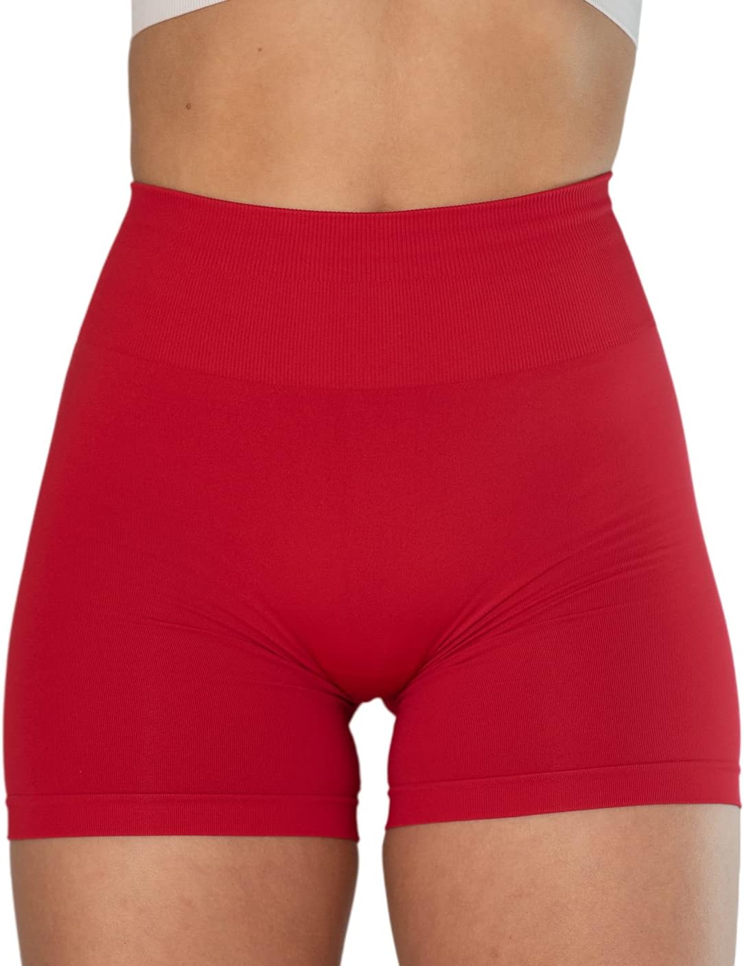 AUROLA Dream Collection Women Workout Shorts High Waist Gym Shorts, Scrunch Butt Seamless Athletic Shorts Dream Small Chinese Red
