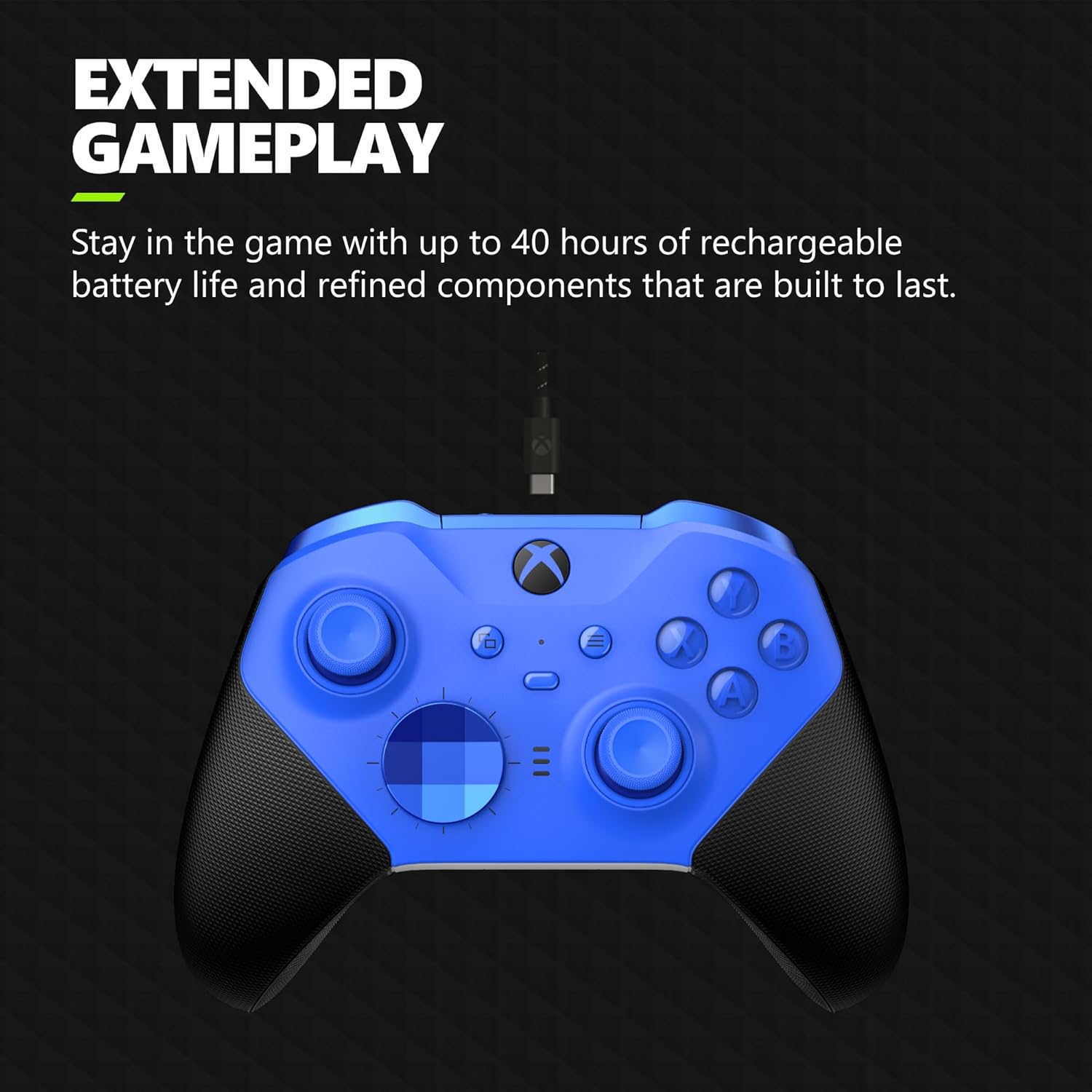 Microsoft Elite Series 2 Core Wireless Controller for Xbox Series - Blue (Renewed)