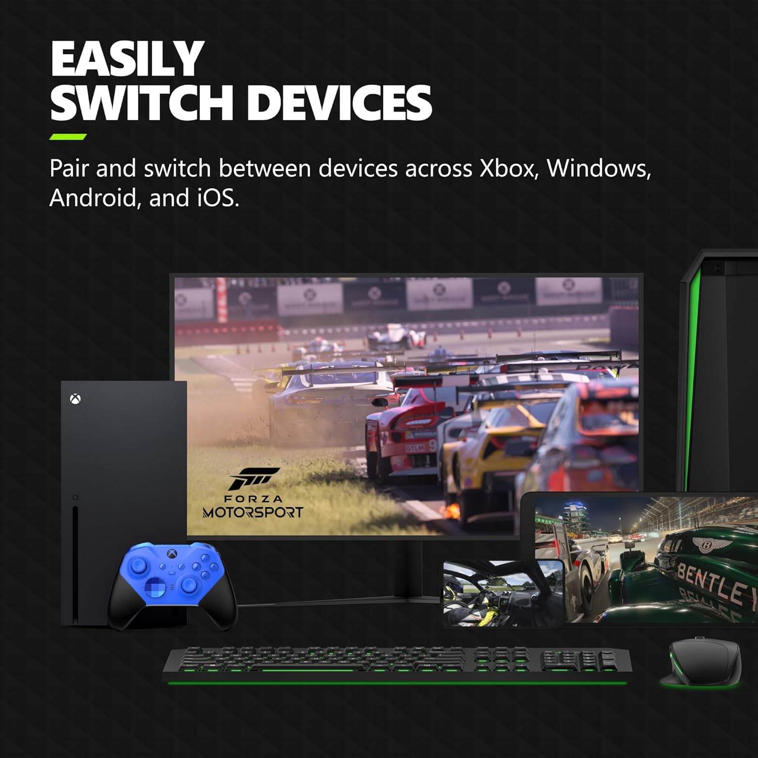 Microsoft Elite Series 2 Core Wireless Controller for Xbox Series - Blue (Renewed)