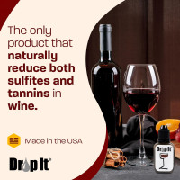 Drop It Drop The Headache Enjoy The Wine Original Wine Drops 2 Pack | Naturally Reduces Sulfites & Tannins | Eliminate Wine Sensitivities, Allergies, and Histamines | Wine Wand Alternative | USA Made