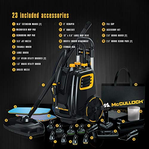 Wholesale McCulloch MC1385 Deluxe Canister Steam System, Black Carpet