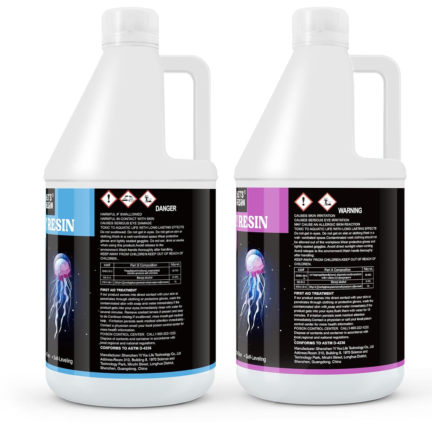 LET'S RESIN Epoxy Resin Kit,1 Gallon Bubble Free & Crystal Clear Epoxy Resin for Table Top, Casting, DIY, Art, Molds,Jewelry（Including 0.5 Gallon Resin + 0.5 Gallon Hardener） Large