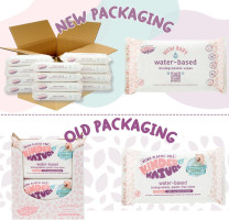 Kinder by Nature Water-Based Baby Wipes - 56 Count (Case of 12 packs)