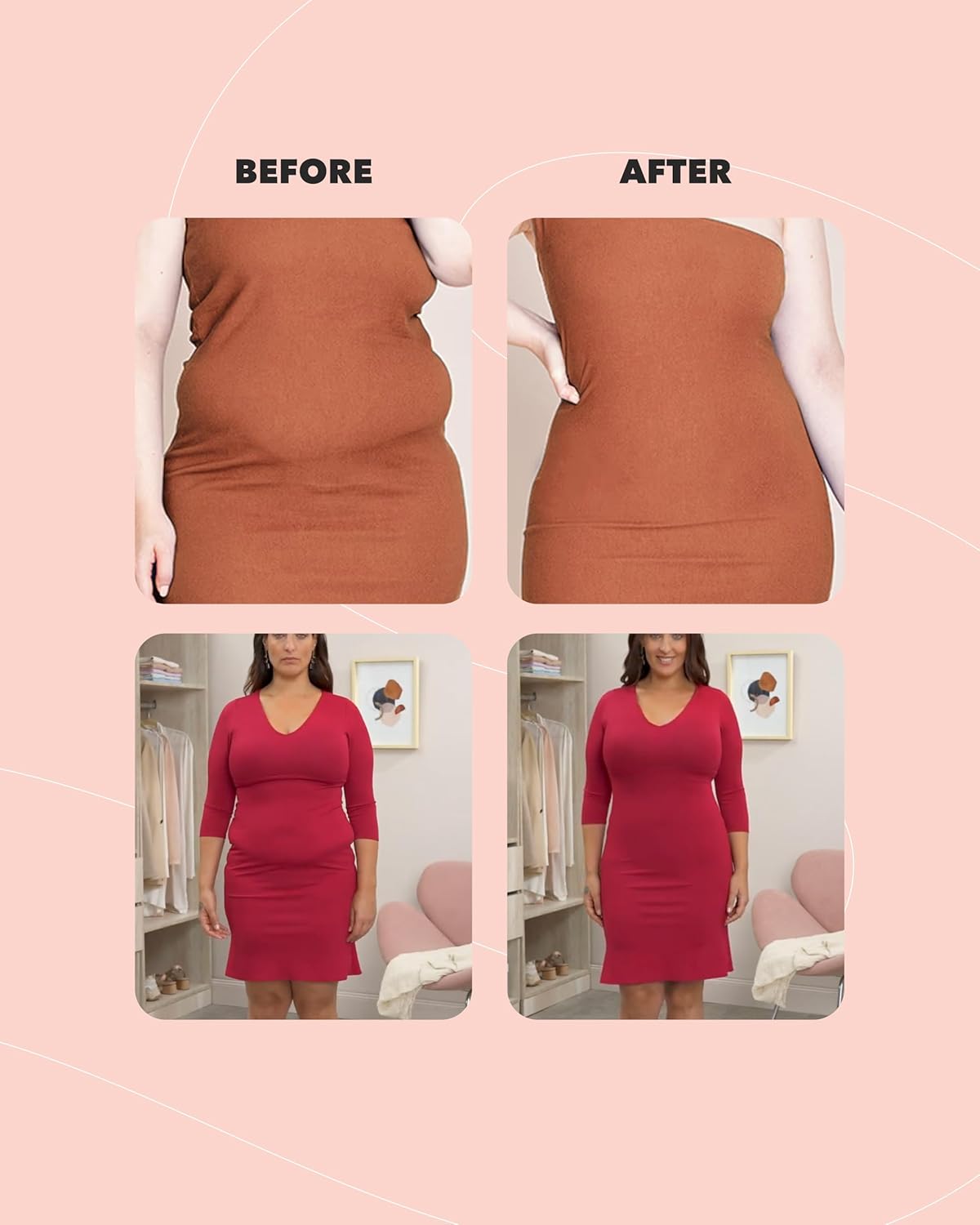 SHAPERMINT Shapewear for Women - High-Waisted Shapewear Tummy Control Shorts, Faja Body Shaper, Underwear for Women