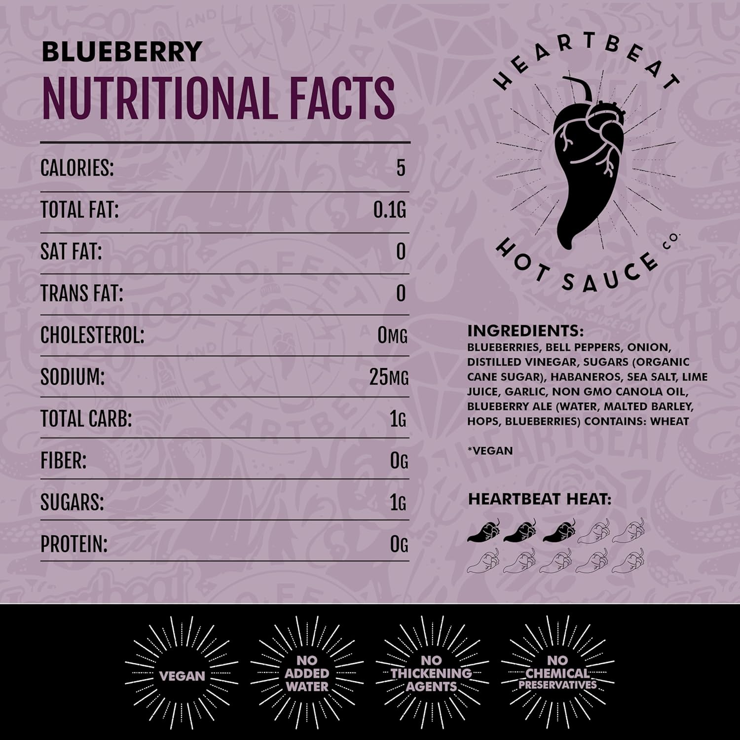 Heartbeat Hot Sauce Co. | Blueberry Habanero, 6 oz.