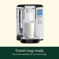 Cuisinart Coffee Maker, Single Serve 72-Ounce Reservoir Pod Coffee Machine, Programmable Brewing & Hot Water Dispenser, 3 Cup-Size Settings, Stainless Steel, SS-10P1, Silver