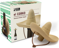 Silicone Wine Stopper/Fun Sombrero Shaped Cap Seals Bottle and Keeps Wine Fresh/Cute Wine Accessories/Fun Kitchen Gadgets/el Corko Bottle Stopper by Monkey Business Cream