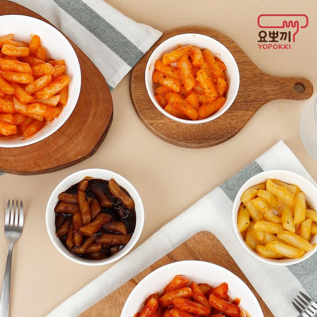 Yopokki Instant Tteokbokki Rice Cakes Korean, Sweet & Spicy Topokki Cup - Great with Cheese and Ramen Toppings, Korean Snacks for College Dorm, Korean Street Food Quick & Easy to Prepare, Pack of 2 Sweet & Mild Spicy 8.4 Ounce (Pack of 2)