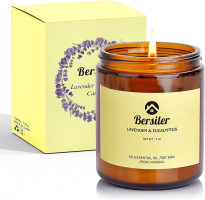 Aromatherapy Candles, Scented Candles, 7OZ Lavender Eucalyptus Candles Stress Relief and Relax for Home & Bedroom Gift for Women Birthday Christmas, Soy Wax Candle Lavender&Eucalyptus