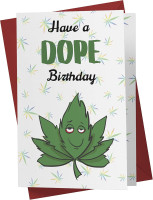 Karto Funny Marijuana Birthday Card for Men Women - Large 5.5x8.5 inch Happy Birthday Cards for Brother Sister Friend Coworker - 30th 40th 50th 60th 70th - Dope
