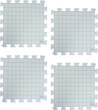 Boye Interlocking Needlepoint, Knitting, and Crochet Blocking Boards, 12'' W x 12'' L, White, 4 Pc 12