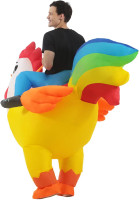 KOOY Inflatable Costume Adult, Riding Chicken Costume for Men/Women, Blow up Ride on Rooster, Funny Halloween Costumes Adult Christmas Holiday Party Suit