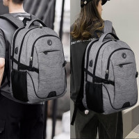 SHRRADOO Anti Theft Laptop Backpack Travel Backpacks with usb Charging Port for Women Men High School College Backpack Computer Bag Fits 17 Inch Laptop,Black Large Grey