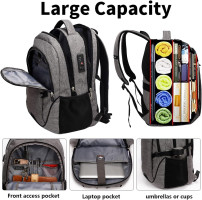 SHRRADOO Anti Theft Laptop Backpack Travel Backpacks with usb Charging Port for Women Men High School College Backpack Computer Bag Fits 17 Inch Laptop,Black Large Grey