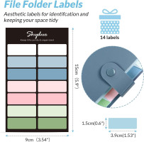 SKYDUE Expanding File Organizer with 8 Pockets, Accordion File Folders with Labels, Portable Document Paper Bill Receipt Organizer, Home College School Office Supplies, Letter Size, Blue Haze Blue