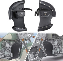 AUFER Highway Crash Bar Cover Soft Closeouts Soft Lowers Chaps Leg Warmer Bag Rain Wind Lower Deflectors Guard Cover Compatible With For 2014-2020 Indian Chief Chieftain Thunder Stroke Models