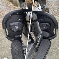 AUFER Highway Crash Bar Cover Soft Closeouts Soft Lowers Chaps Leg Warmer Bag Rain Wind Lower Deflectors Guard Cover Compatible With For 2014-2020 Indian Chief Chieftain Thunder Stroke Models